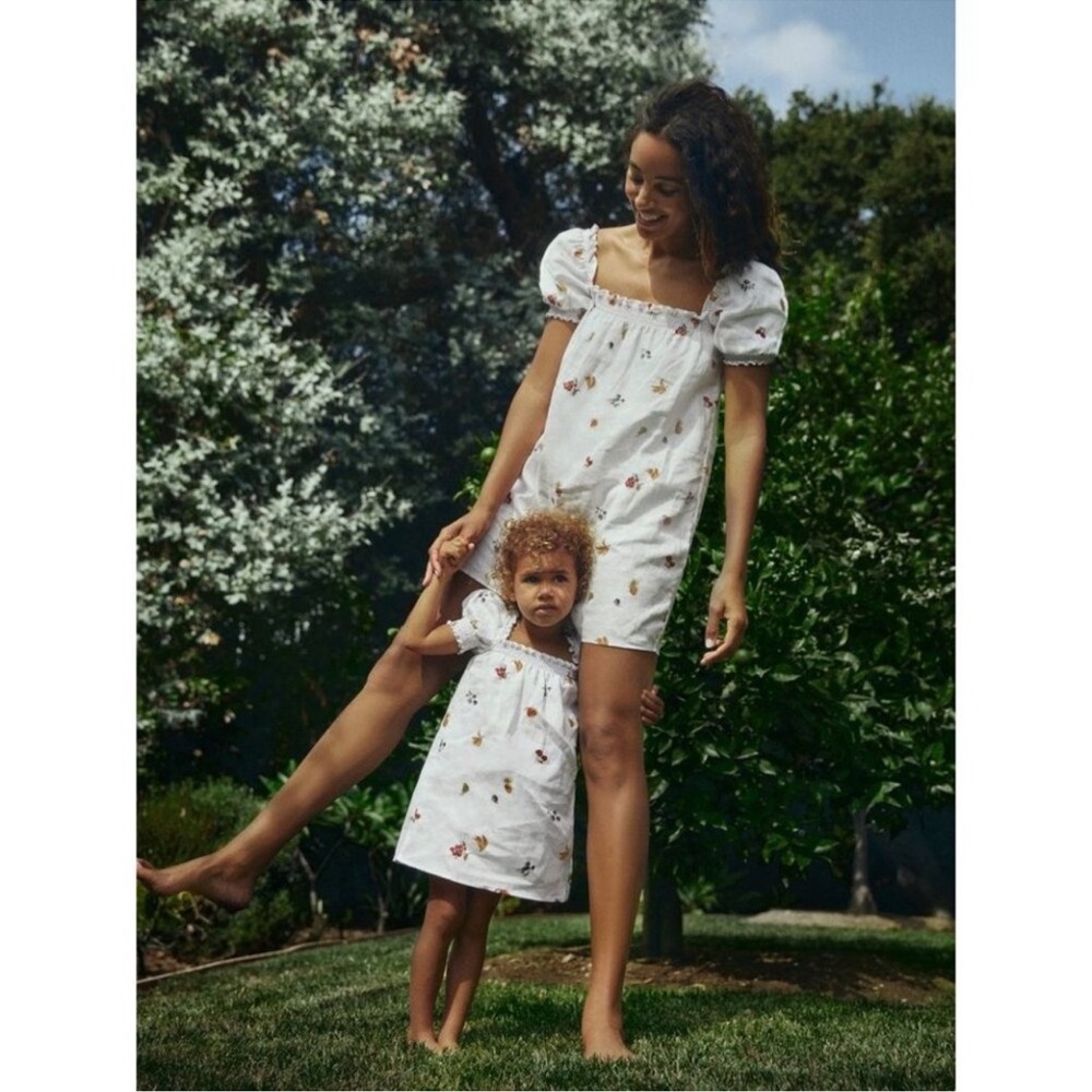 NWOT Reformation Carsen Linen Mini Dress- Fruit Loops